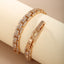 European And American Metallic Light Luxury Inlaid Zirconium Bracelet Personality Simple - Zambeel