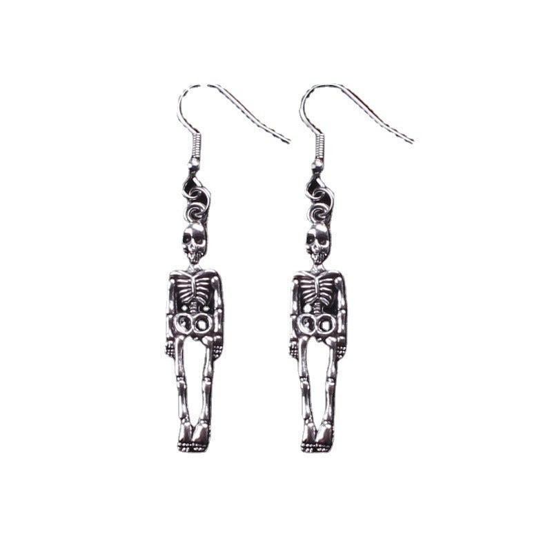 European And American Popular Exaggerated Gothic Skull Earrings - Zambeel