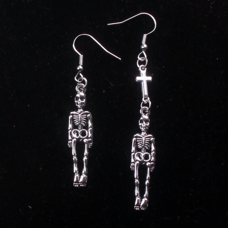 European And American Popular Exaggerated Gothic Skull Earrings - Zambeel