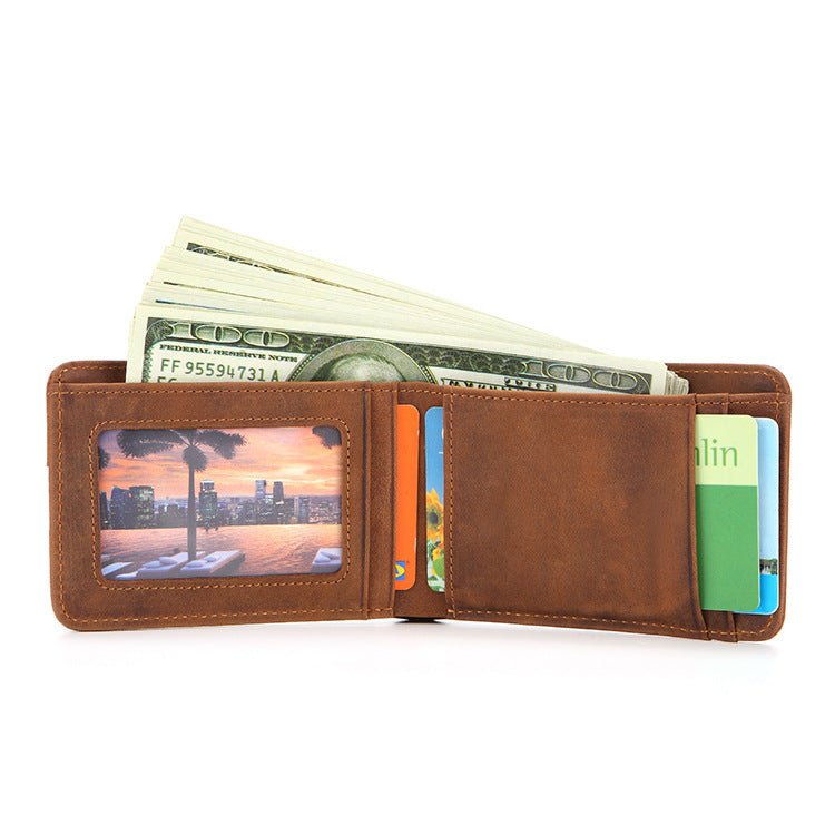European and American RFID Men's Leather Wallet - Zambeel