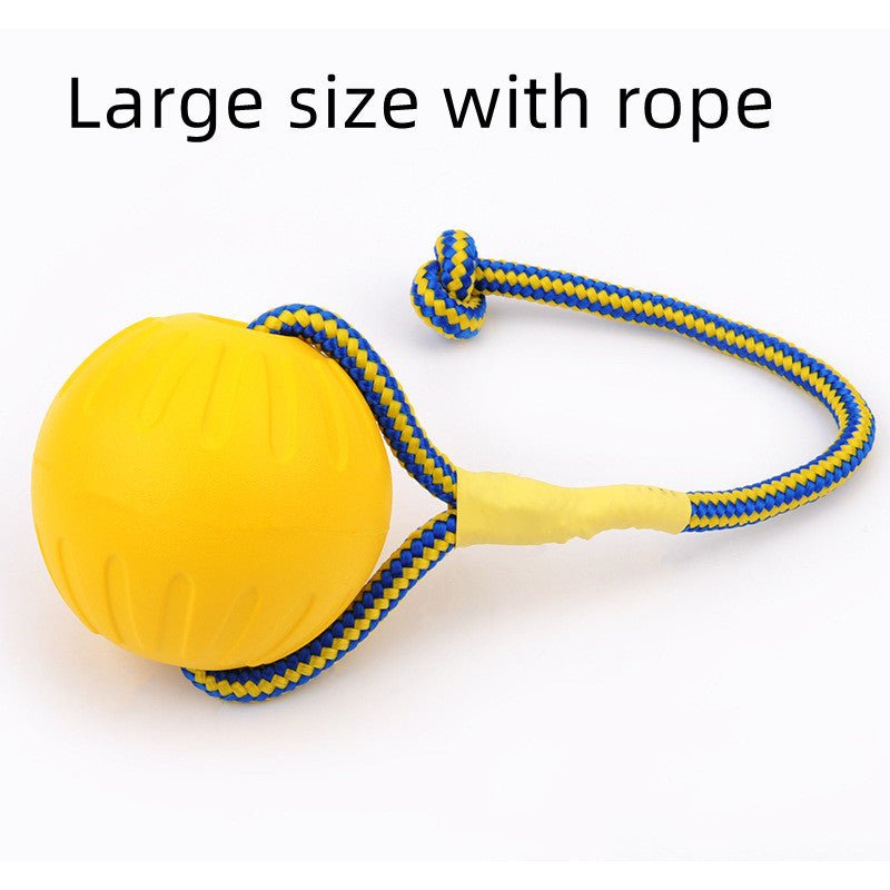 EVA Floating Pet Dog Training Ball Puppy Bite Resistant Ball With Rope Pet Training Ball Chew Toys For Pet Supplies - Zambeel