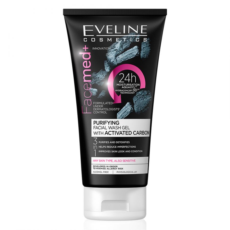 Eveline Cosmetics - Facemed+ Purifying Facial Wash Activated Carbon (Original) - Zambeel
