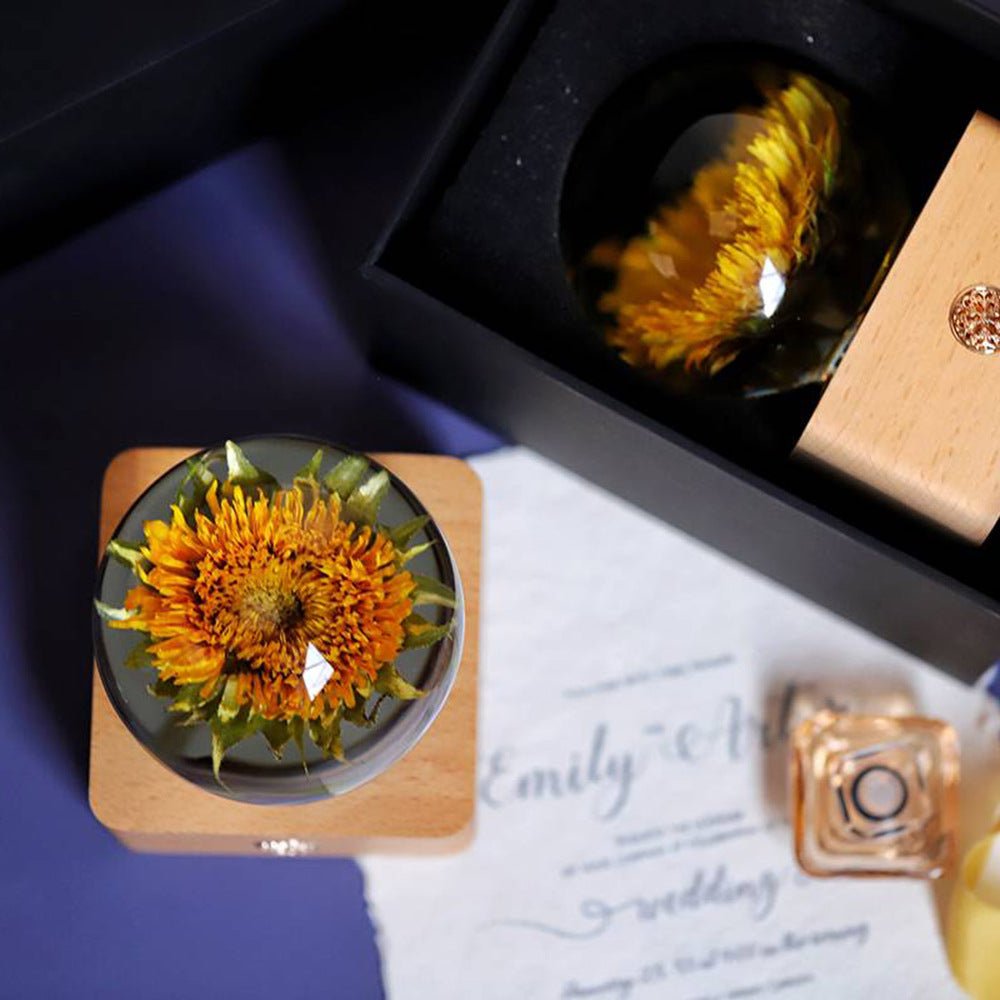 Everlasting Flower Sunflower Night Light Decoration Christmas Gift - Zambeel