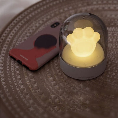 Exquisite Night Light Cat Paw Light USB Charging Music Box Warm Musical Lamp Cats Paw Lamp For Kids Children Gift Desktop Decor - Zambeel