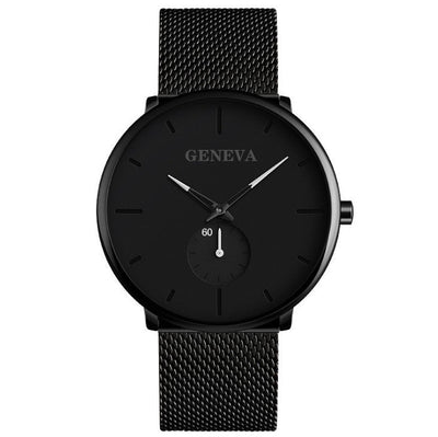 Fashion Casual Geneva Mens Watch Quartz Stainless Steel Brand Wristwatch Analog Watches Wrist - Zambeel