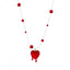 Fashion Halloween Red Love Blood Drop Beads Necklace - Zambeel