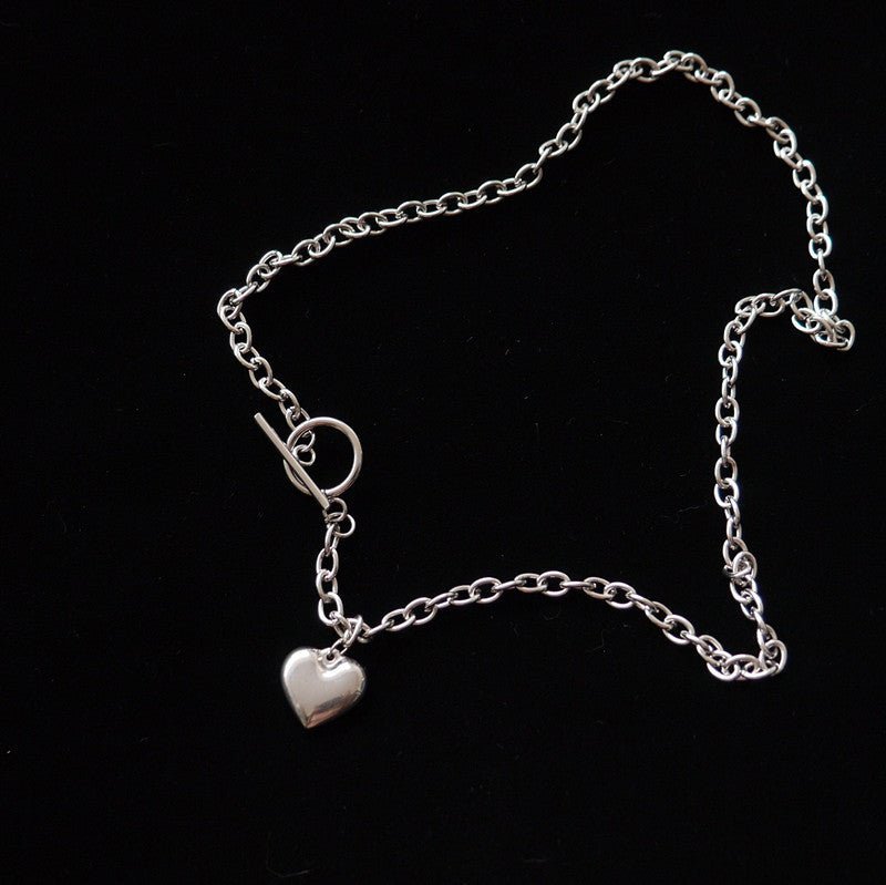 Fashion Jewelry Women's Vintage Love Heart Pendant Necklace - Zambeel