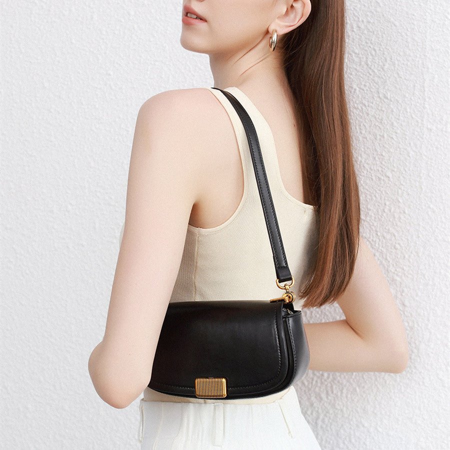 Fashion Messenger Bag Genuine Leather Design Sense Niche - Zambeel