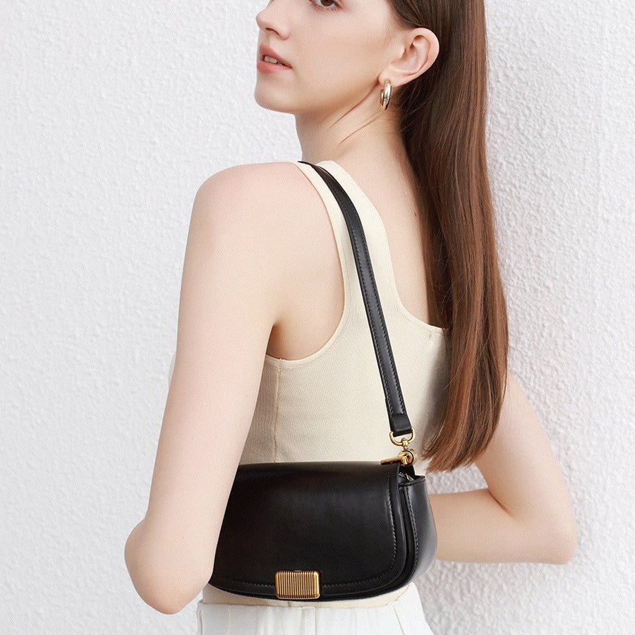 Fashion Messenger Bag Genuine Leather Design Sense Niche - Zambeel