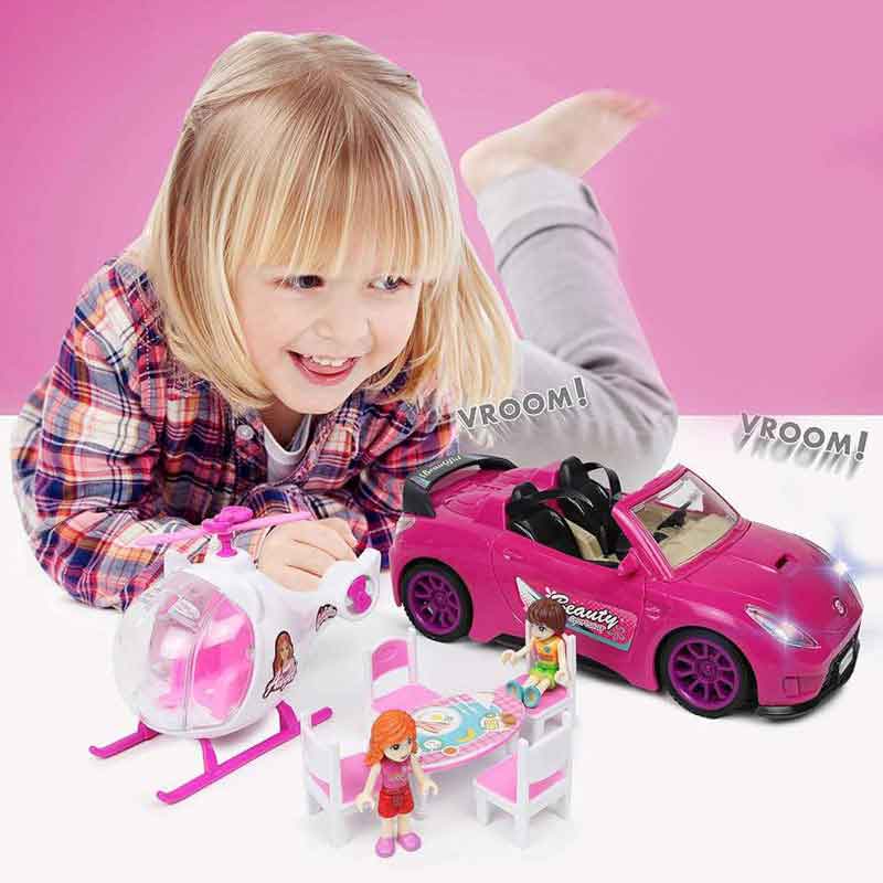 Fashion Sport Car & Helicopter Play Set - Zambeel