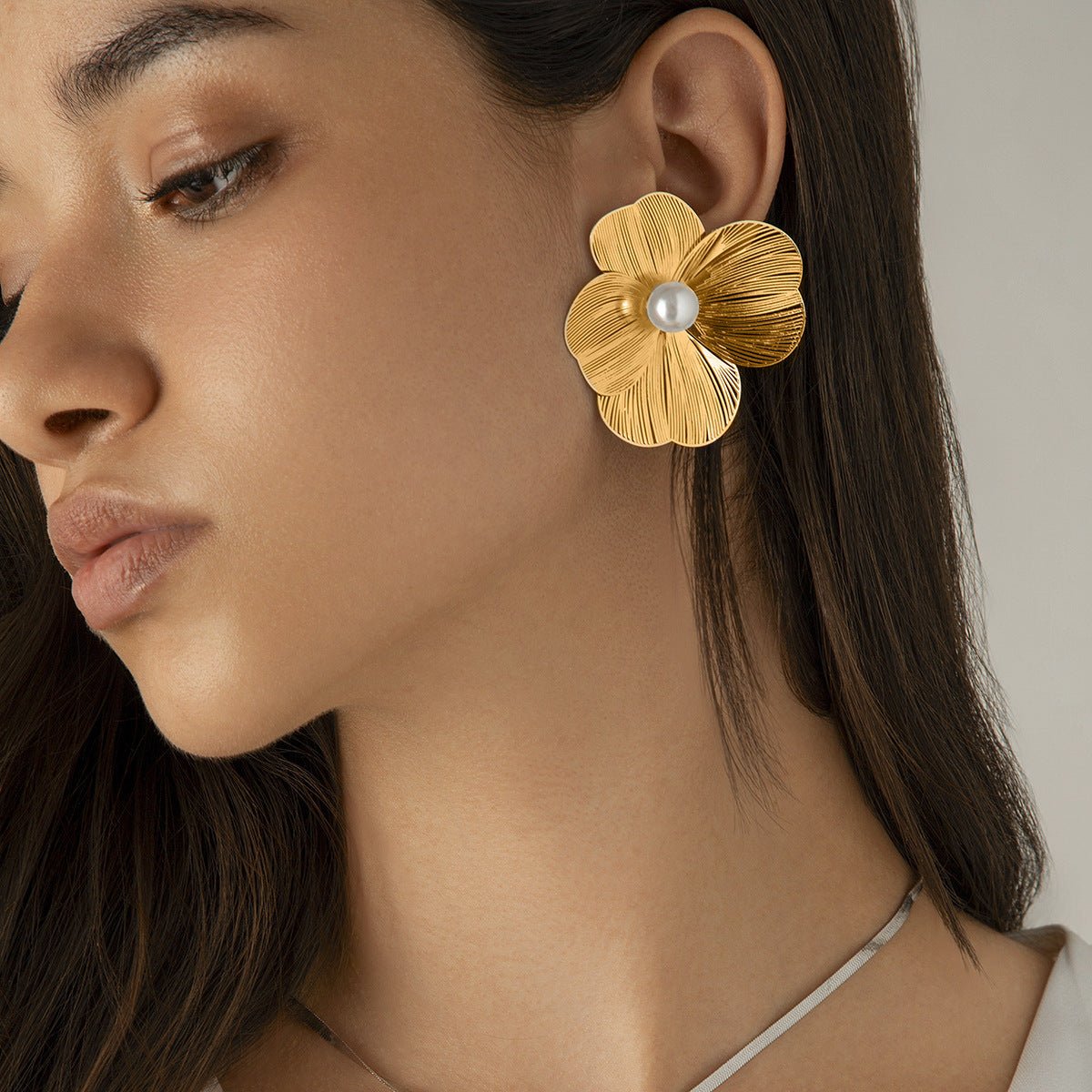 Fashion Three - dimensional Ginkgo Leaf Flower Earrings - Zambeel