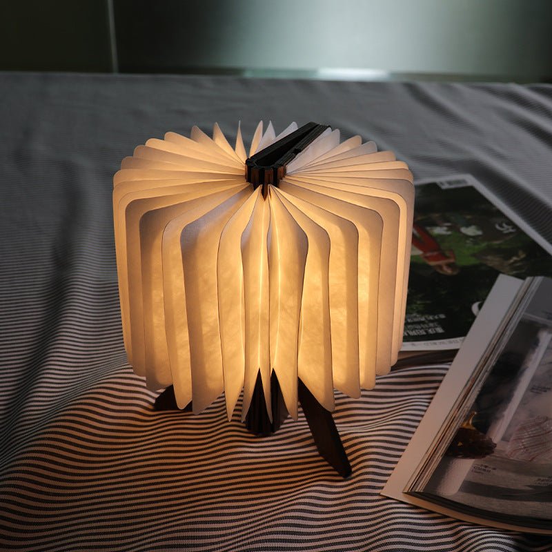 Fashionable Wooden USB Folding Charging Table Lamp - Zambeel