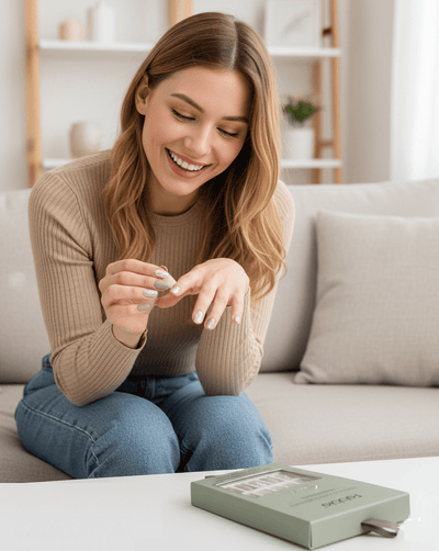 Febble - Luxe Olive Gold Oval Nails (Original) - Zambeel