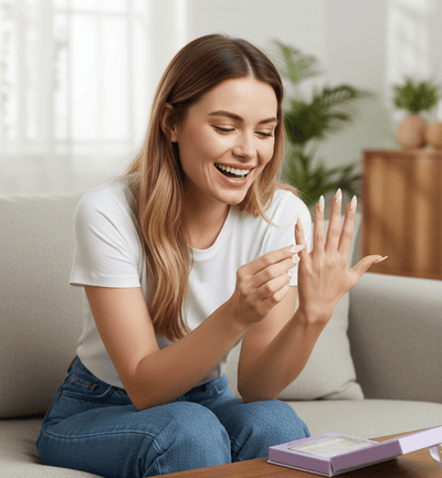 Febble - Nude Net Pattern Mix Press - On Nails (Original) - Zambeel