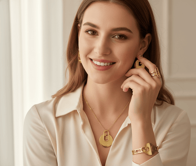 Fendi Gold Pendant Jewelry Set - Zambeel