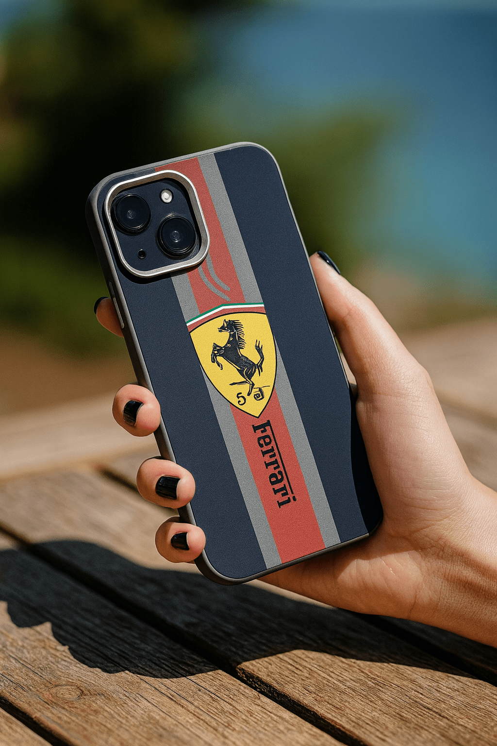 Ferrari Racing Stripes iPhone Case - Zambeel