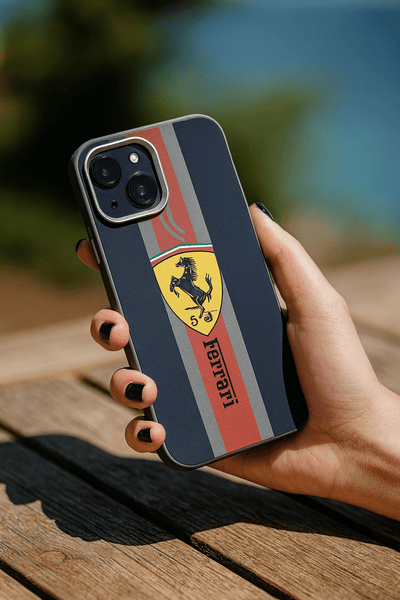 Ferrari Racing Stripes iPhone Case - Zambeel