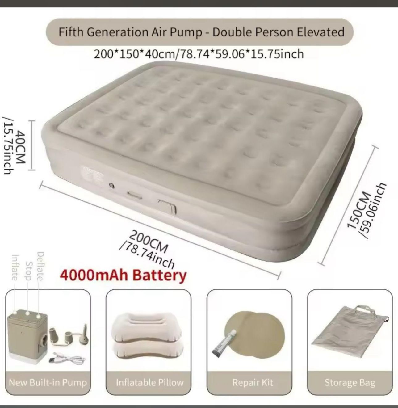 Fifth Generation Elevated Air Mattress © - Zambeel