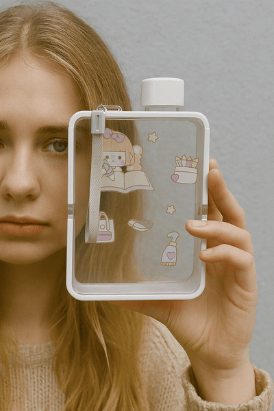 Flat Cartoon Water Bottle - Zambeel