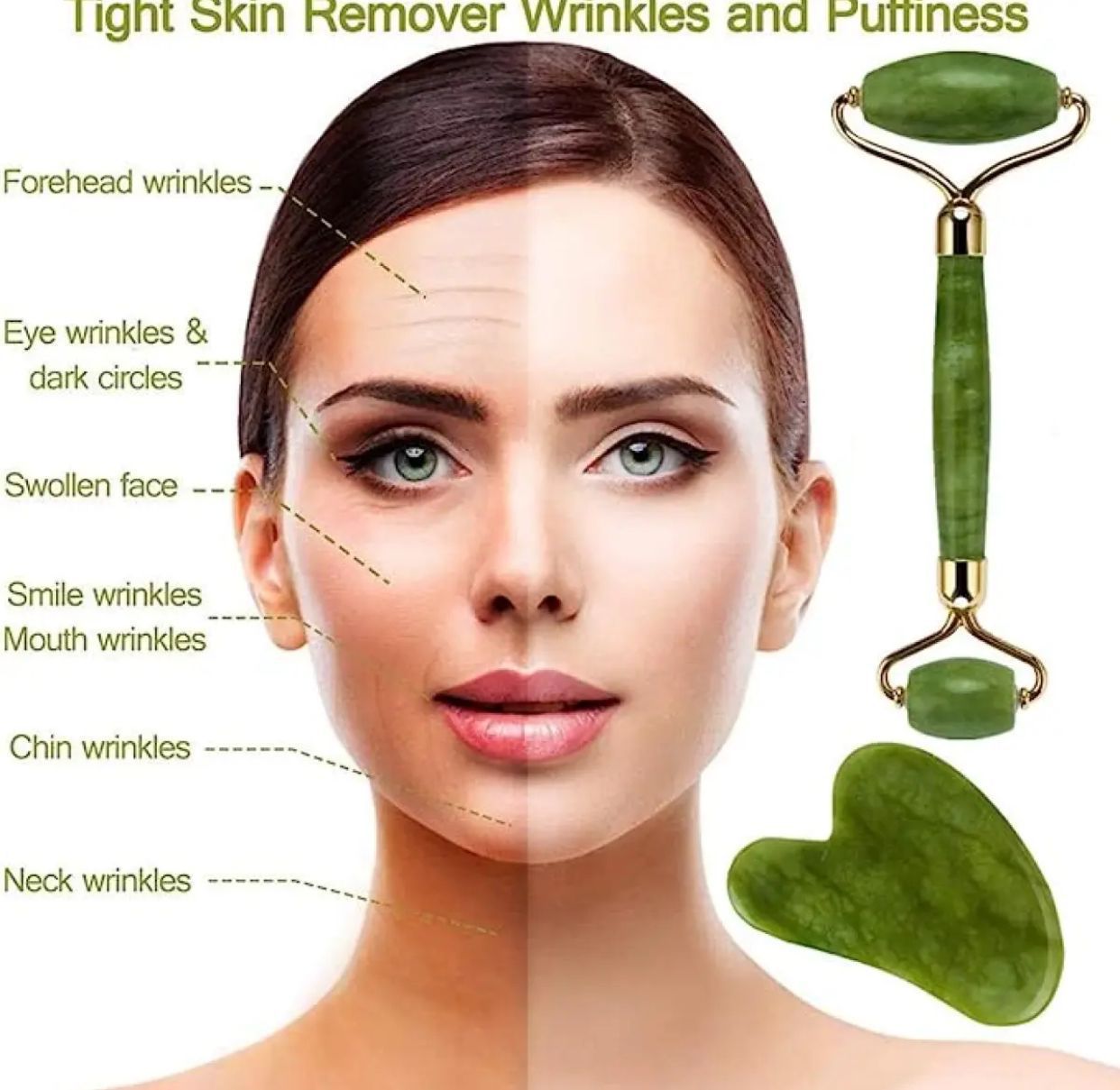 Flawless Jade Roller With Stone - Zambeel