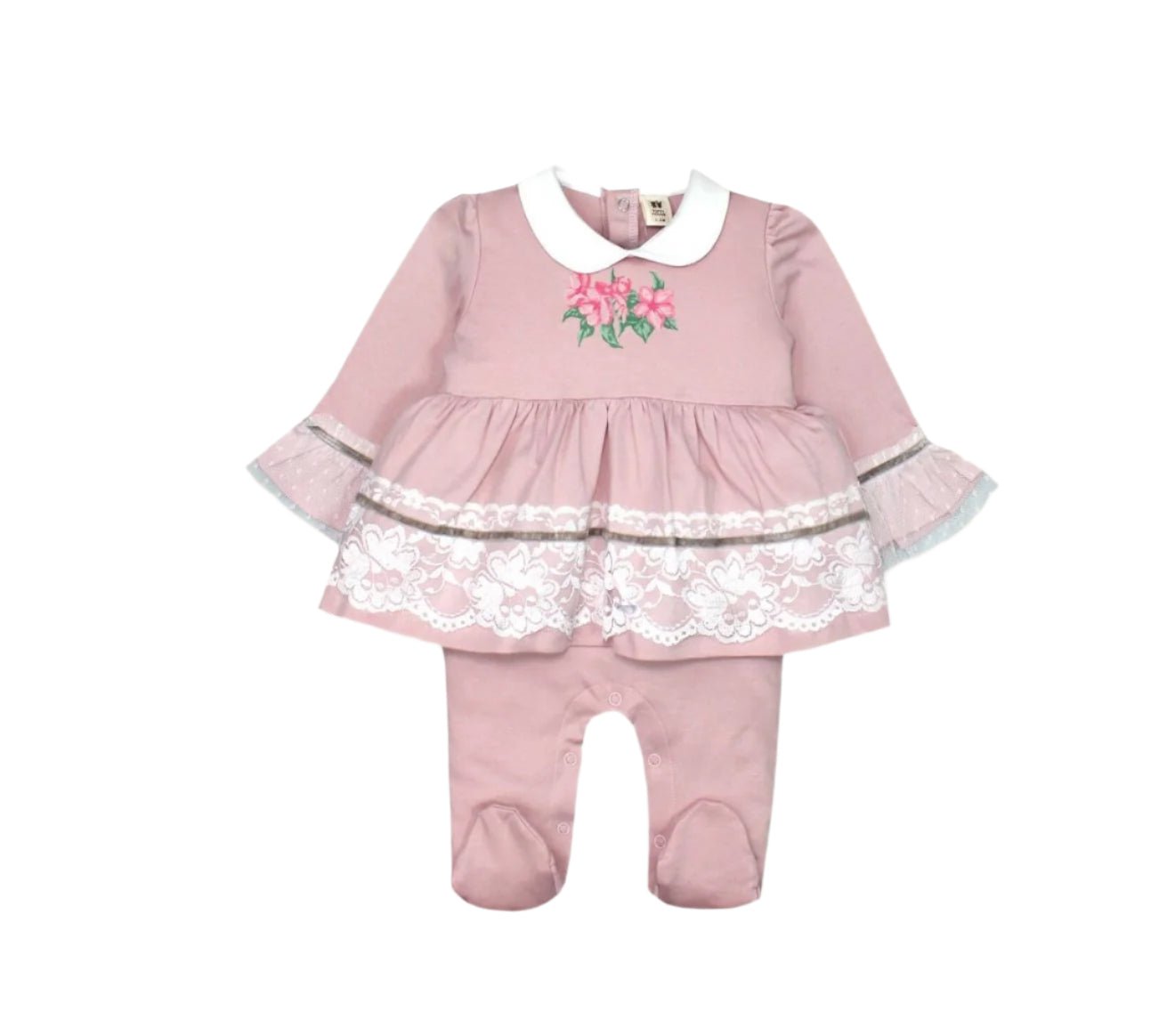 Fleece Frilled Frock With Pajama - Zambeel