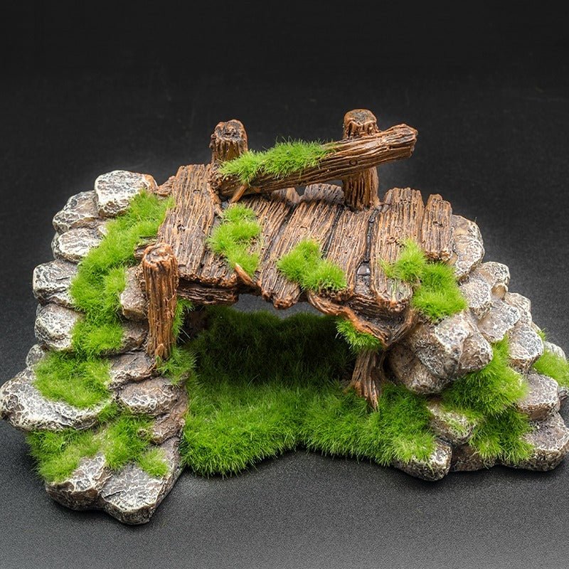 Flocking Resin Aquarium Made Of Landscape Stone Decoration - Zambeel