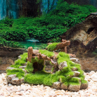 Flocking Resin Aquarium Made Of Landscape Stone Decoration - Zambeel