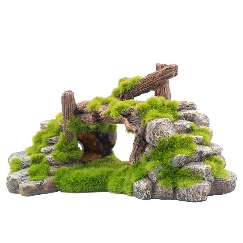 Flocking Resin Aquarium Made Of Landscape Stone Decoration - Zambeel