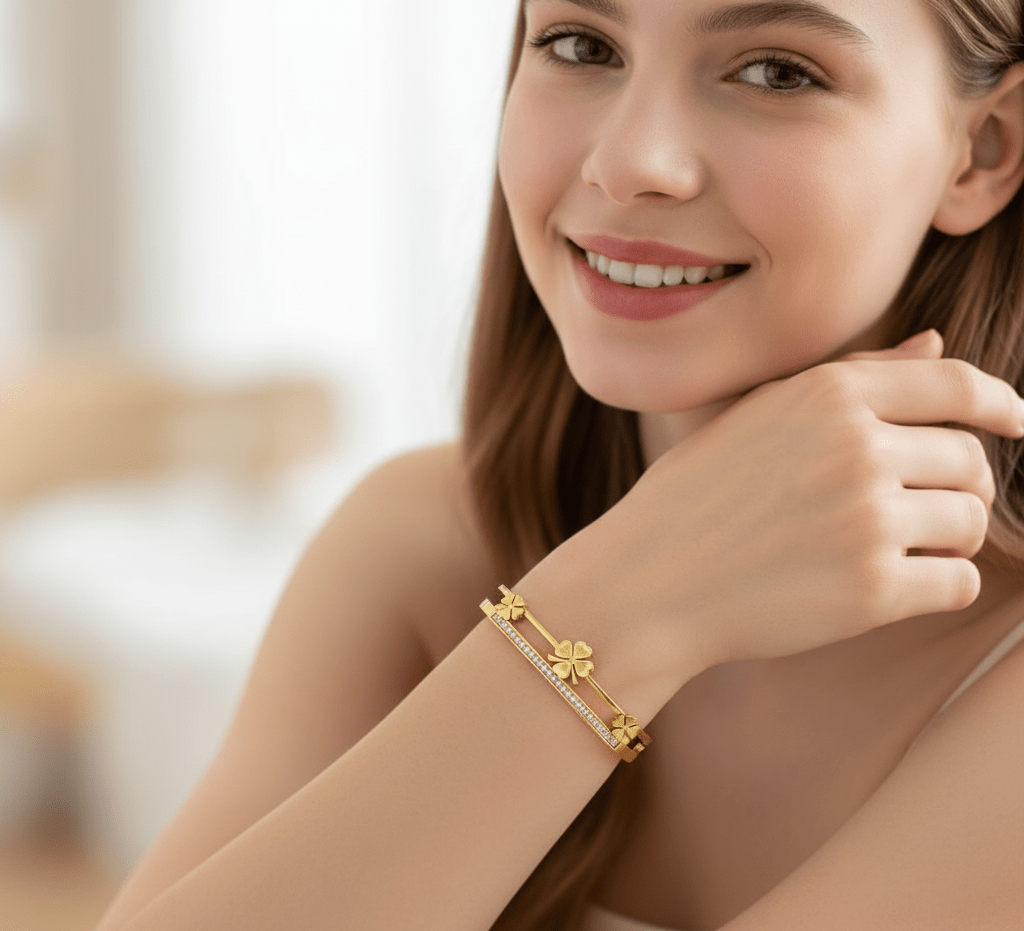 Floral Double - Layer Bangle - Zambeel