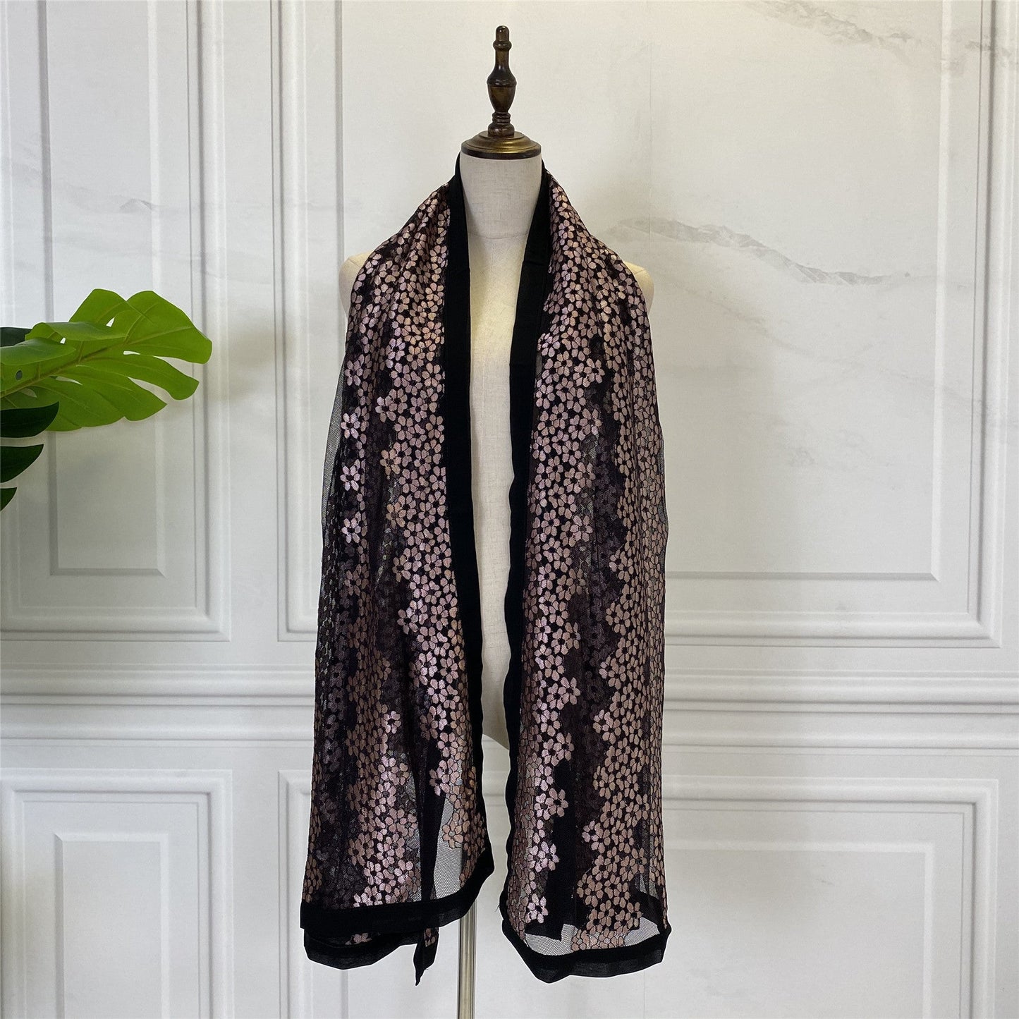 Flower Embroidered Headscarf For Women - Zambeel