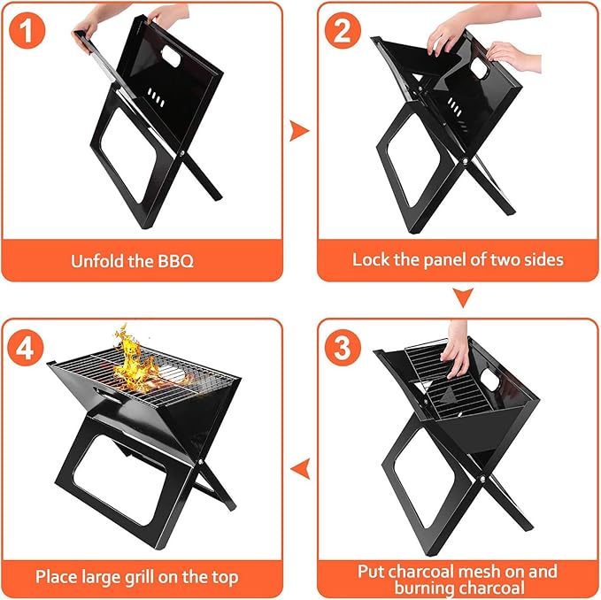 Foldable Charcoal Grill - Zambeel