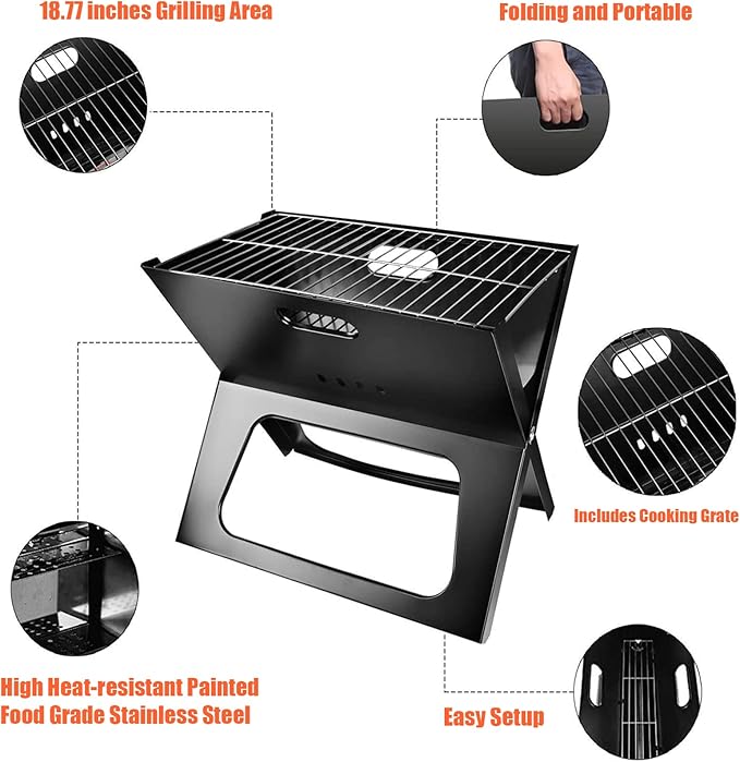 Foldable Charcoal Grill - Zambeel