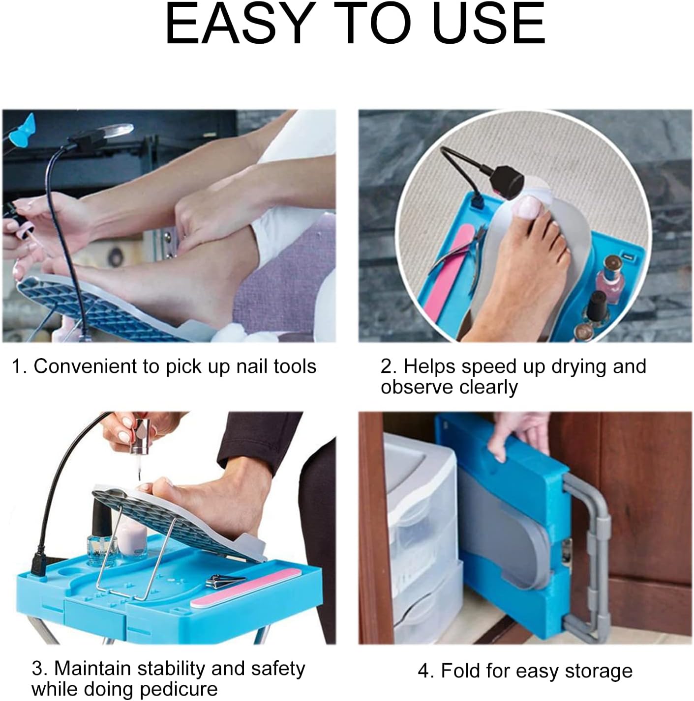 Foldable Nail Manicure Table - Zambeel