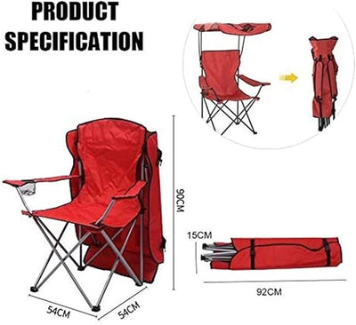 Foldable Outdoor Chair with Sun Canopy - Zambeel