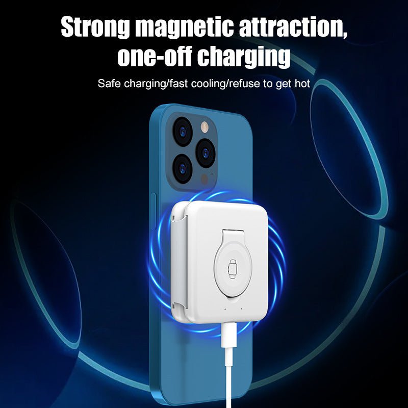 Folding Magnetic Suction Wireless Charger 3 - in - 1 - Zambeel