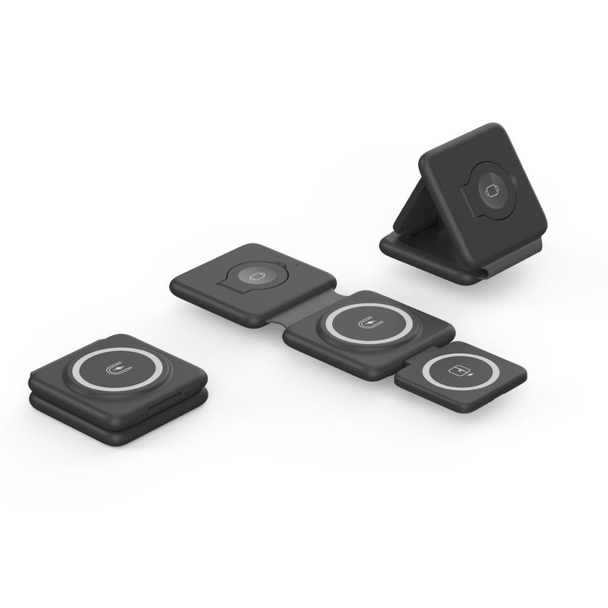 Folding Magnetic Suction Wireless Charger 3 - in - 1 - Zambeel