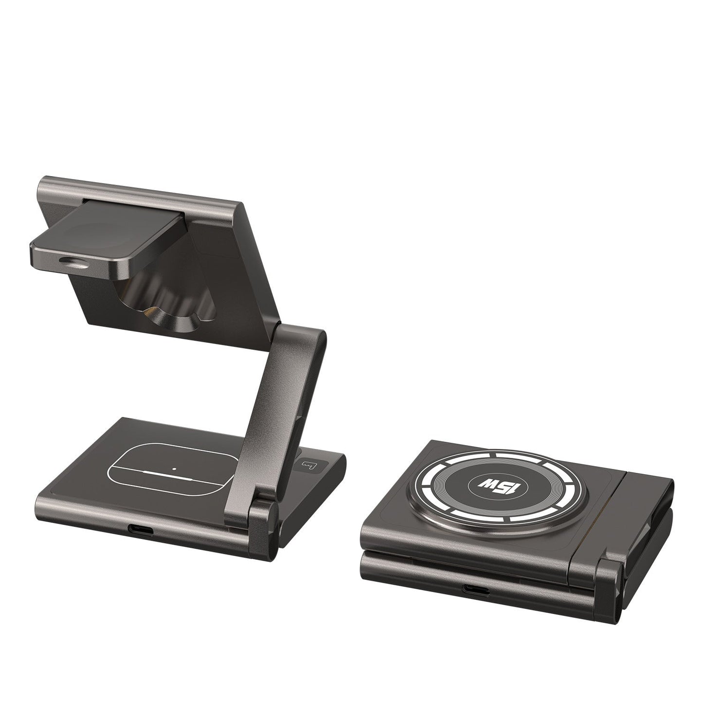 Folding Mobile Phone Headset Watch Three - in - One Wireless Charger - Zambeel