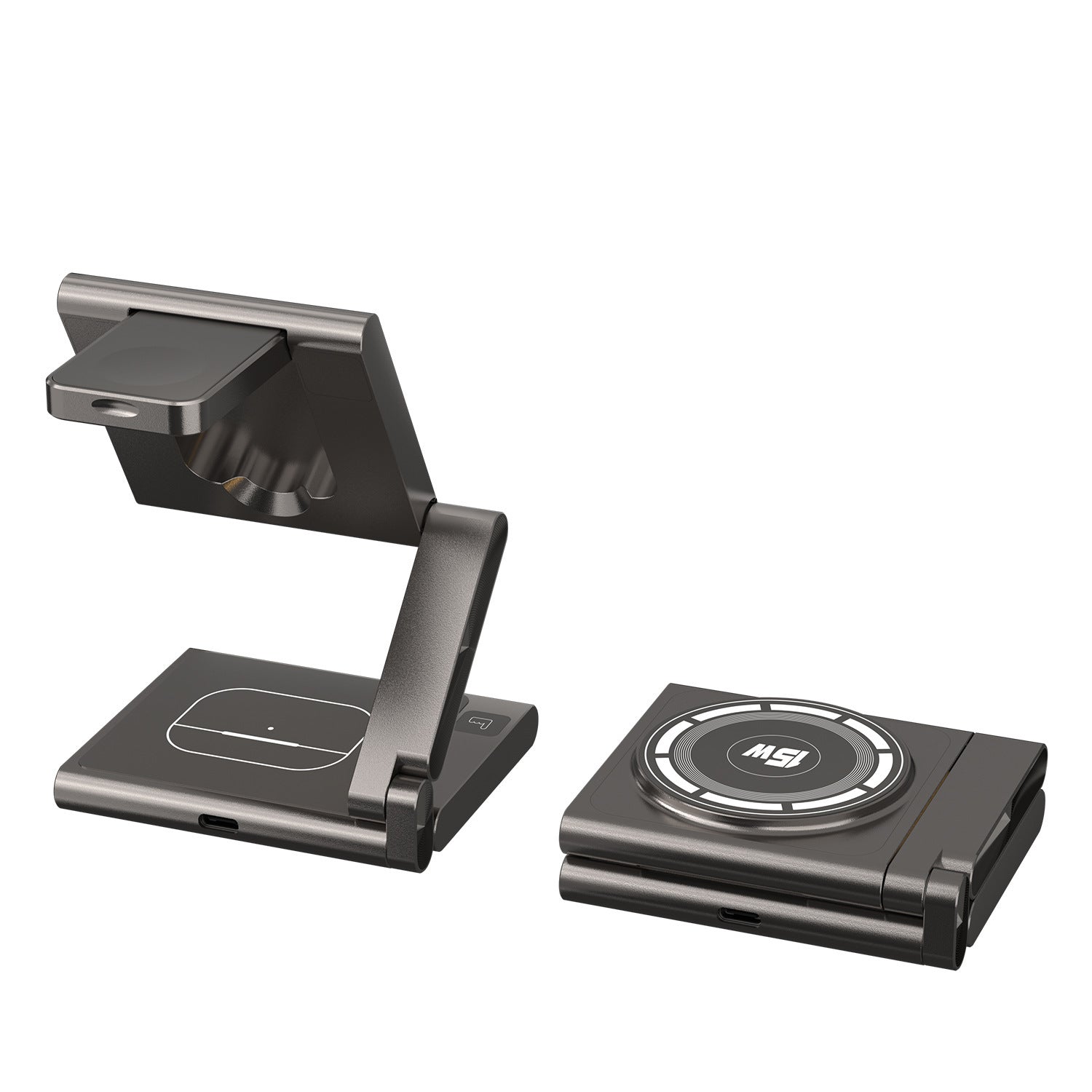 Folding Mobile Phone Headset Watch Three - in - One Wireless Charger - Zambeel