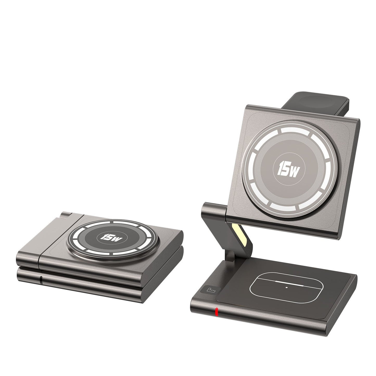 Folding Mobile Phone Headset Watch Three - in - One Wireless Charger - Zambeel