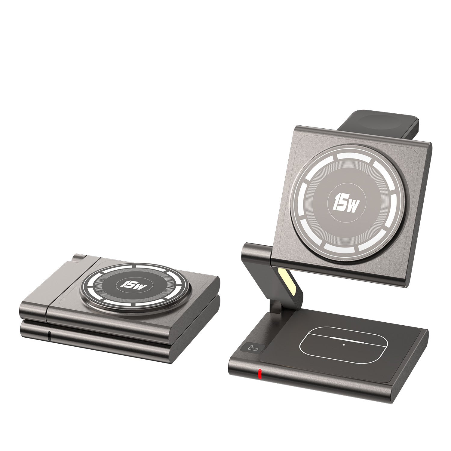 Folding Mobile Phone Headset Watch Three - in - One Wireless Charger - Zambeel