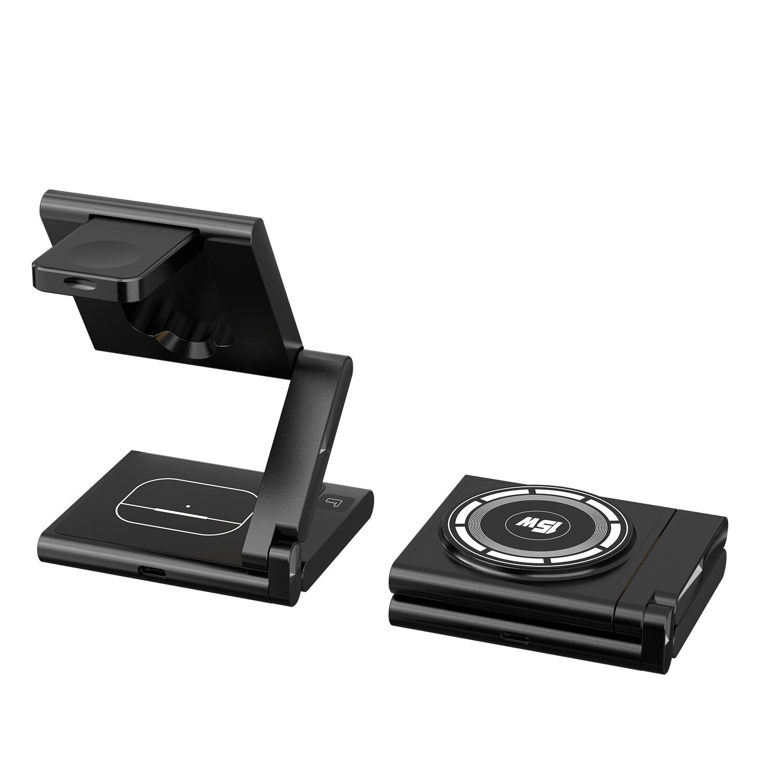 Folding Mobile Phone Headset Watch Three - in - One Wireless Charger - Zambeel