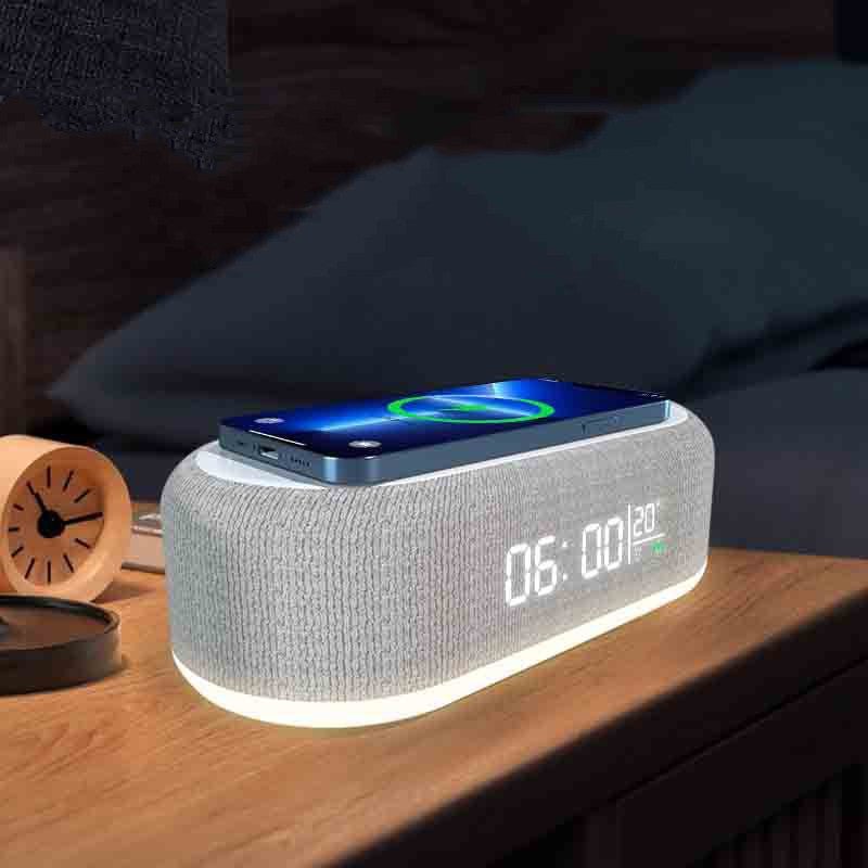 Four - in - one Small Night Lamp Alarm Clock Wireless Charger - Zambeel