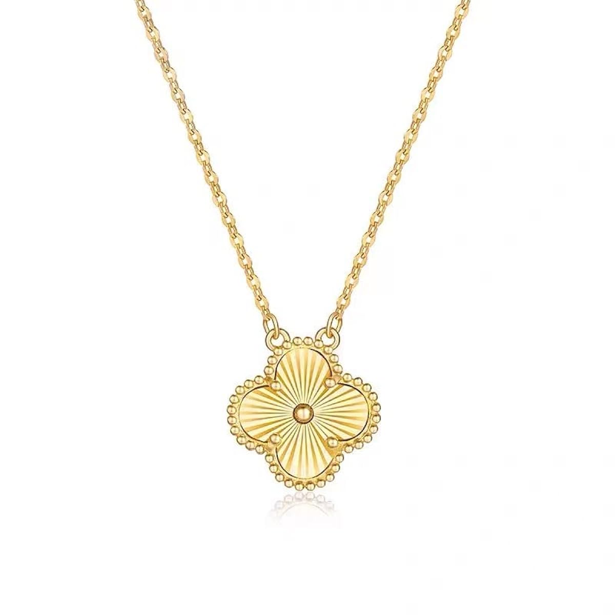 Four - Leaf Clover Gold Pendant Necklace - Zambeel