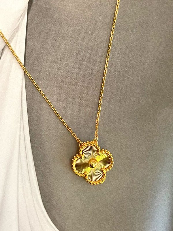 Four - Leaf Clover Gold Pendant Necklace - Zambeel