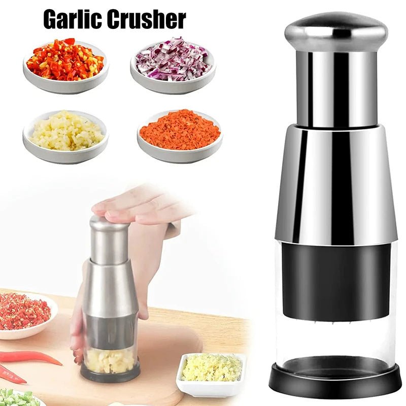 Garlic Crusher Onion Chopper Multipeler Vegetables Chopper Manual Garlic Press Machine Garlic Squeezer Kitchen Gadget - Zambeel
