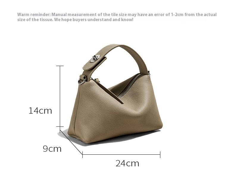 Genuine Leather Portable Shoulder Bag Fashion Casual Messenger Tote Bag - Zambeel
