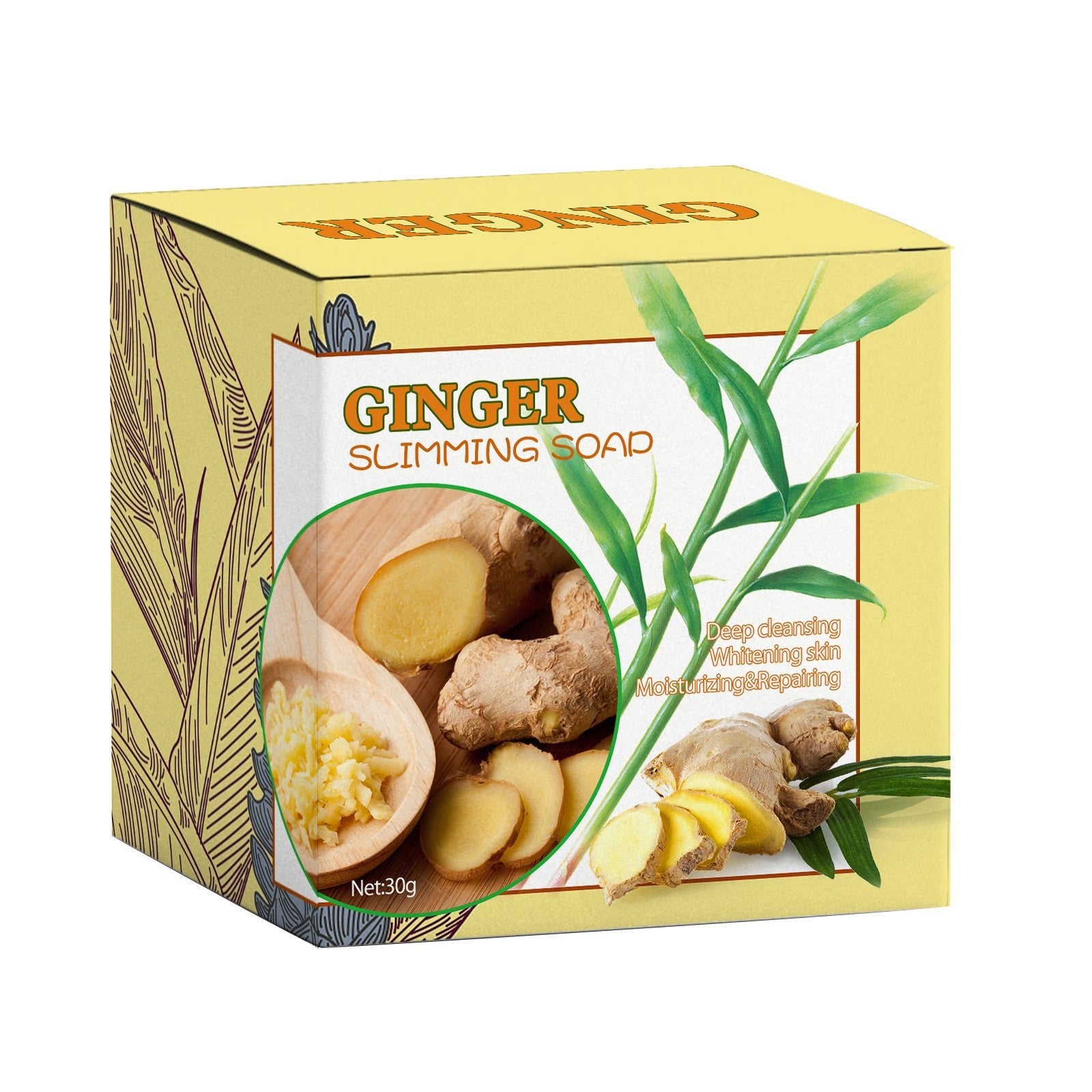 Ginger Pure Handmade Essential Oil Soap For Face Wash And Bath - Zambeel