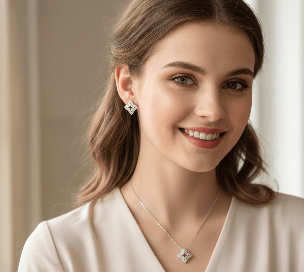 Glam Star Square Jewelry Set - Zambeel