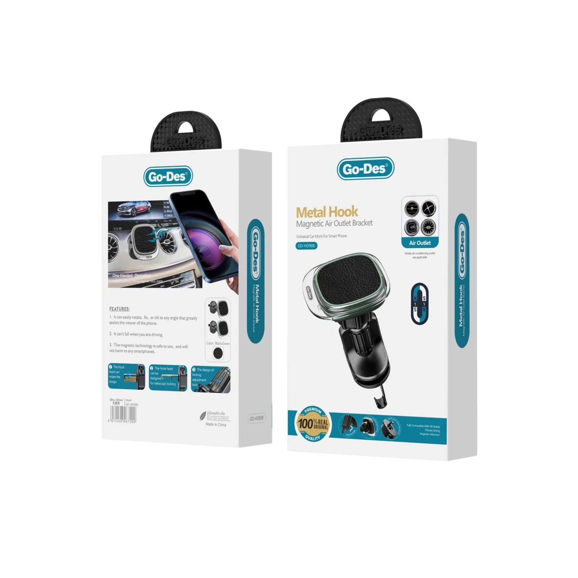 Go - Des - Metal Hook Magnetic Air Vent Holder - Zambeel