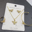 Gold Butterfly Cubic Zirconia Jewelry Set - Zambeel